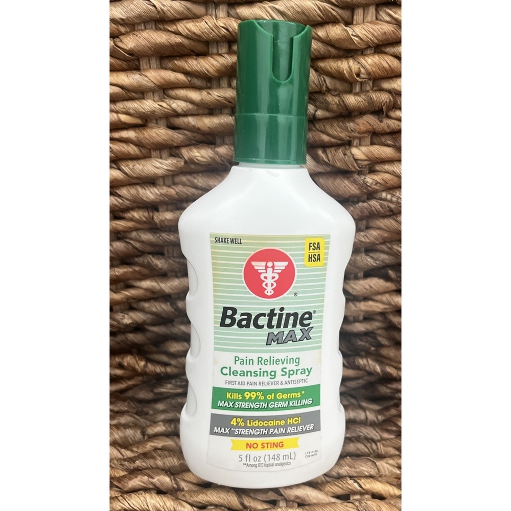 BACTINE MAX PAIN RELIEVING CLEANSING SPRAY First Aid Antiseptic No Sting 5OZ NEW